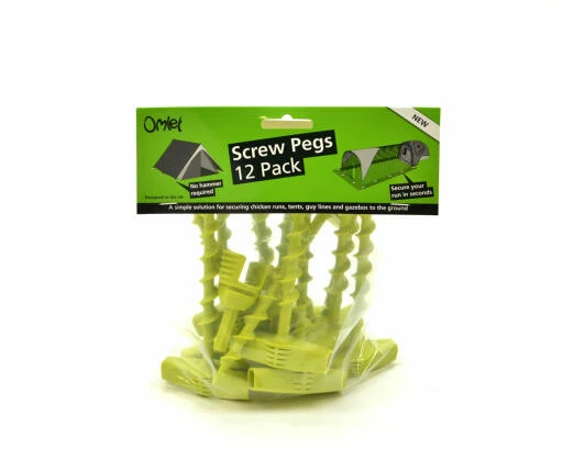 Omlet Screw Pegs - 12 Pack 3 Omlet Screw Pegs - 12 Pack
