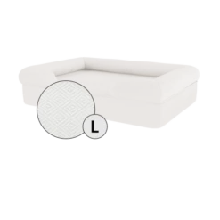 Bolster Dog Bed Cover Only - Large - Meringue White