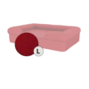 Bolster Dog Bed Cover Only - Large - Merlot Red