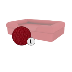 Bolster Dog Bed Cover Only - Large - Merlot Red