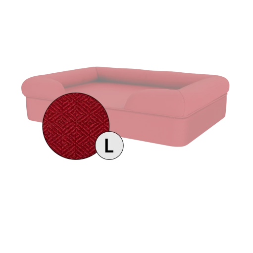 Bolster Dog Bed Cover Only - Large - Merlot Red 3 Bolster Dog Bed Cover Only - Large - Merlot Red