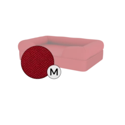 Bolster Dog Bed Cover Only - Medium - Merlot Red