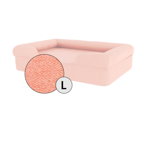 Bolster Dog Bed Cover Only - Large - Peach Pink 3 Bolster Dog Bed Cover Only - Large - Peach Pink