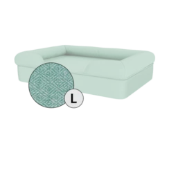 Bolster Dog Bed Cover Only - Large - Light Jade