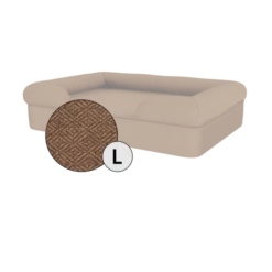 Bolster Dog Bed Cover Only - Large - Mocha Brown