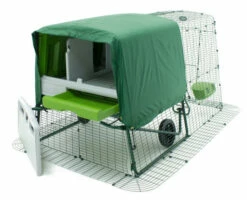 Extreme Temperature Blanket For Eglu Cube Green -Omlet Shop Cube Extreme Weather Blanket back open