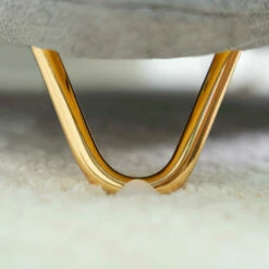 Base With Metal Hairpin Feet For Omlet Dog Beds - Gold - Small - Pack Of 4 13 Base With Metal Hairpin Feet For Omlet Dog Beds - Gold - Small - Pack Of 4 -Omlet Shop Gold hairpin feet for memory foam dog bed omlet detail