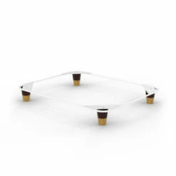 Feet Frame With Brass Cap Wood Feet For Donut Elevated Cat Bed - Pack Of 4