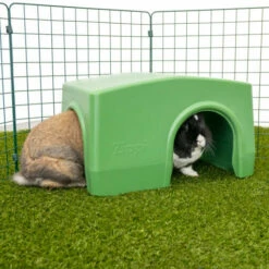 Zippi Rabbit Shelter - Green 19 Zippi Rabbit Shelter - Green -Omlet Shop Rabbit Zippi Shelters P1244063 Square 1