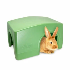 Zippi Rabbit Shelter - Green 14 Zippi Rabbit Shelter - Green -Omlet Shop Rabbit Zippi Shelters P1255839 Square