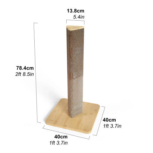 Refillable Cardboard Cat Scratching Post - Tall 4 Refillable Cardboard Cat Scratching Post - Tall - Image 2