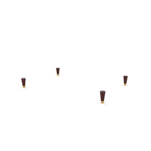 Brass Cap Wood Feet For Omlet Dog Beds - Large - Pack Of 4 3 Brass Cap Wood Feet For Omlet Dog Beds - Large - Pack Of 4
