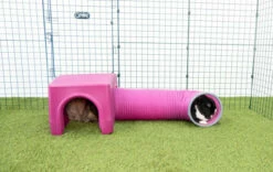 Zippi Rabbit Shelter With Play Tunnel - Purple 14 Zippi Rabbit Shelter With Play Tunnel - Purple -Omlet Shop Zipp shelter rabbit run playpen