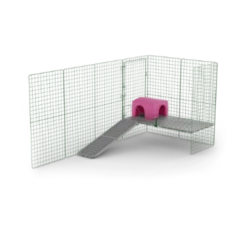 Zippi Guinea Pig Platforms - 2 Panels With Purple Shelter