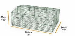 Zippi Guinea Pig Run With Roof And Underfloor Mesh - Single Height 7 Zippi Guinea Pig Run With Roof And Underfloor Mesh - Single Height -Omlet Shop Zippi Mesh Run for guinea pigs starter low underfloor dimensions