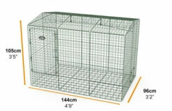 Zippi Rabbit Run With Roof And Underfloor Mesh - Double Height 7 Zippi Rabbit Run With Roof And Underfloor Mesh - Double Height -Omlet Shop Zippi Mesh Run for rabbits starter high underfloor dimensions