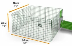 Zippi Guinea Pig Playpen Basic - Single Height -Omlet Shop Zippi Rabbit Mesh Playpen Single connected to burrow tunnel dimensions 1
