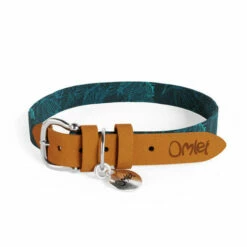 Dog Collar Large - Nature Trail Teal