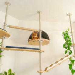 Indoor Freestyle Cat Tree - Vertical Pole Kit - 11 Ft. 5.8 In. To 12 Ft. 11.5 In. 12 Indoor Freestyle Cat Tree - Vertical Pole Kit - 11 Ft. 5.8 In. To 12 Ft. 11.5 In. -Omlet Shop freestyle floor to ceiling indoor cat tree poles and accessories omlet 3 3
