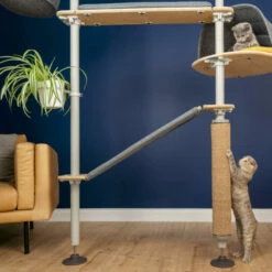 Indoor Freestyle Cat Tree - Vertical Pole Kit - 2.15m To 2.6m -Omlet Shop freestyle floor to ceiling indoor cat tree poles and accessories omlet 6