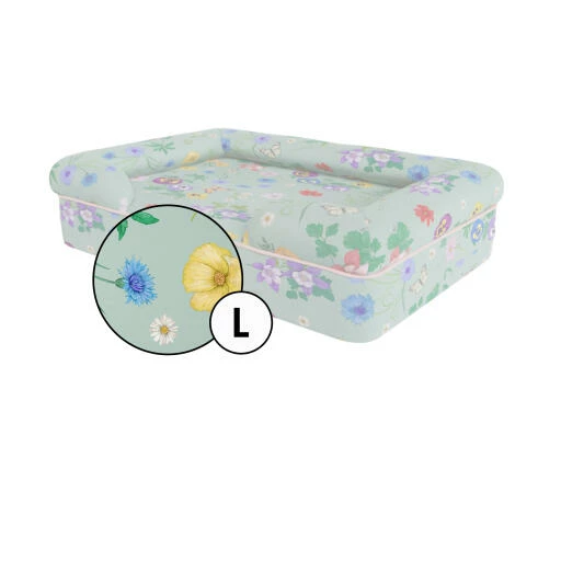 Bolster Dog Bed Cover Only Large - Gardenia Sage 3 Bolster Dog Bed Cover Only Large - Gardenia Sage