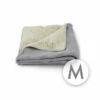 Super Soft Cat Blanket Medium - Grey And Cream 2 Super Soft Cat Blanket Medium - Grey And Cream -Omlet Shop luxury super soft pet blanket omlet medium 1