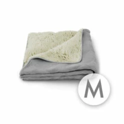 Super Soft Dog Blanket Medium - Grey And Cream