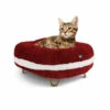 Maya Donut Cat Bed With Gold Hairpin Feet - Santa Claws 1 Maya Donut Cat Bed With Gold Hairpin Feet - Santa Claws -Omlet Shop maya donut cat bed santa claws with gold hairpin feet