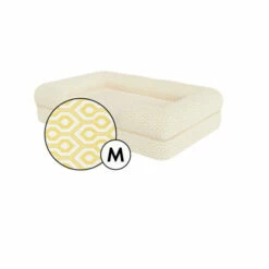 Bolster Dog Bed Cover Only Medium - Honeycomb Pollen