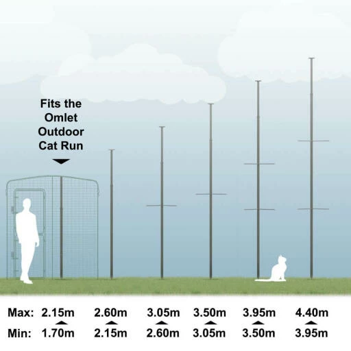 Freestyle Cat Tree - Vertical Pole Kit For Outdoor Cat Run - 11ft. 5.8in - 12ft. 11.5in 9 Freestyle Cat Tree - Vertical Pole Kit For Outdoor Cat Run - 11ft. 5.8in - 12ft. 11.5in - Image 7
