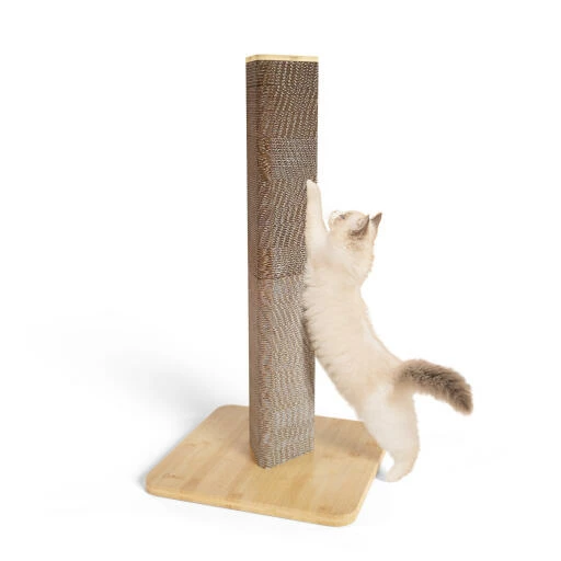 Refillable Cardboard Cat Scratching Post - Tall 3 Refillable Cardboard Cat Scratching Post - Tall