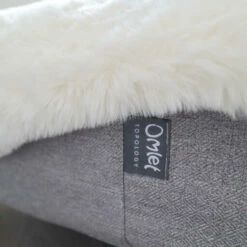 Topology - Sheepskin Topper - White - Small -Omlet Shop topology dog bed with white sheepskin topper omlet 1