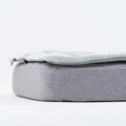 Topology Puppy Bed With Free Extra Topper - Black Metal Hairpin Feet - Small -Omlet Shop topology puppy bed with quilted topper 24