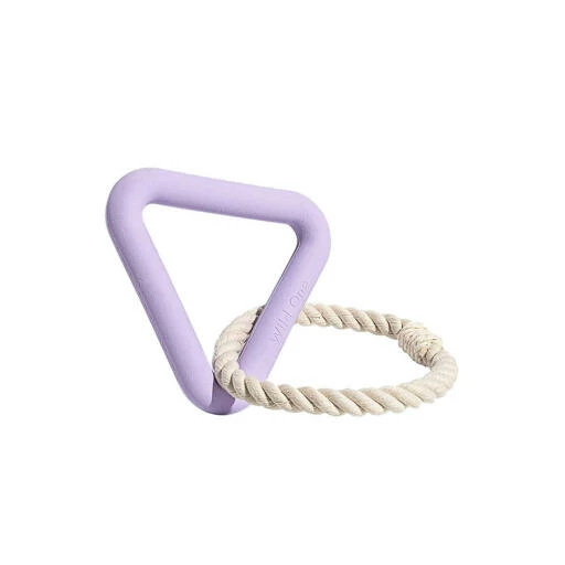 Wild One Triangle Tug Dog Toy - Lilac 3 Wild One Triangle Tug Dog Toy - Lilac